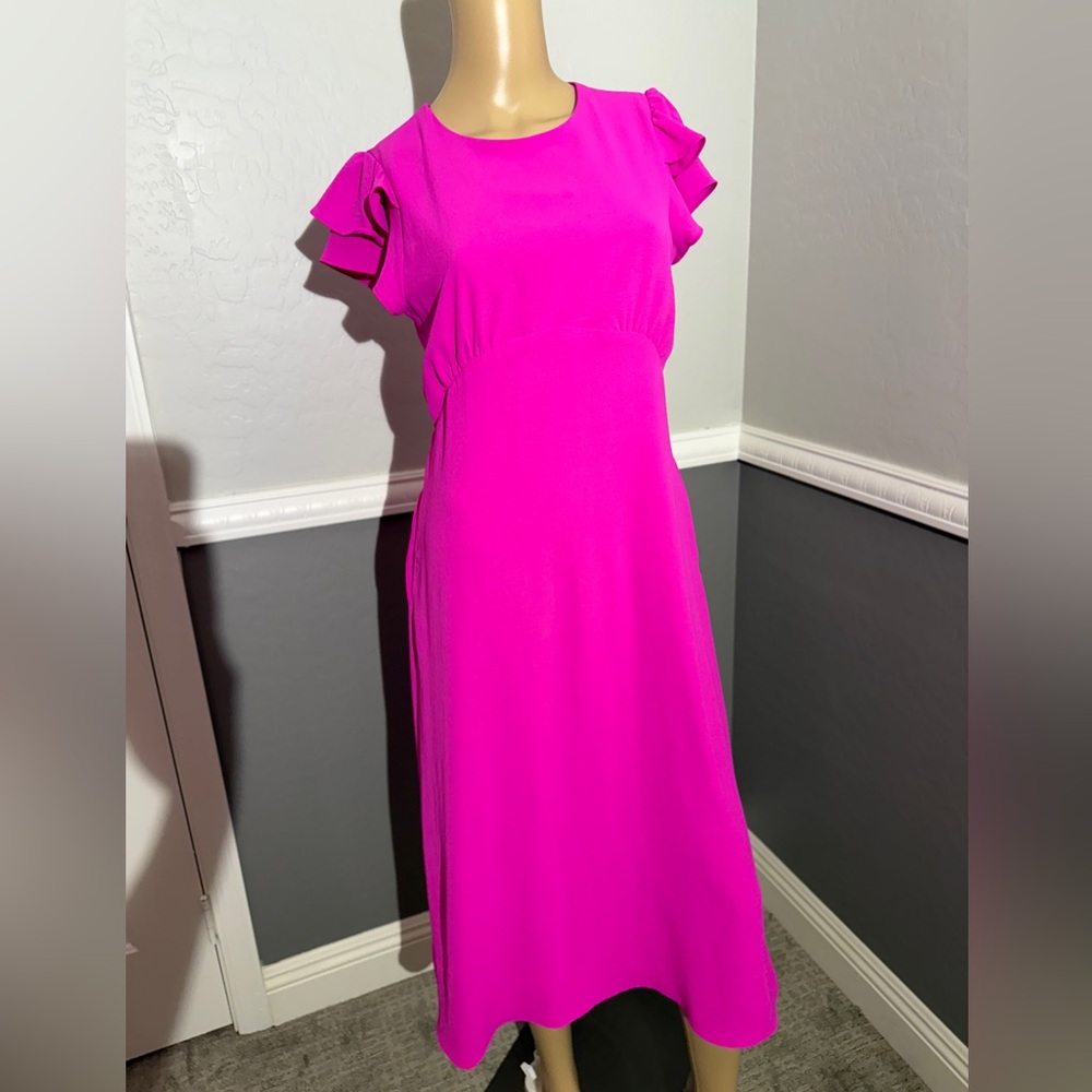 Julia Jordan Pink Ruffled Maxi Dress for Wedding Guests